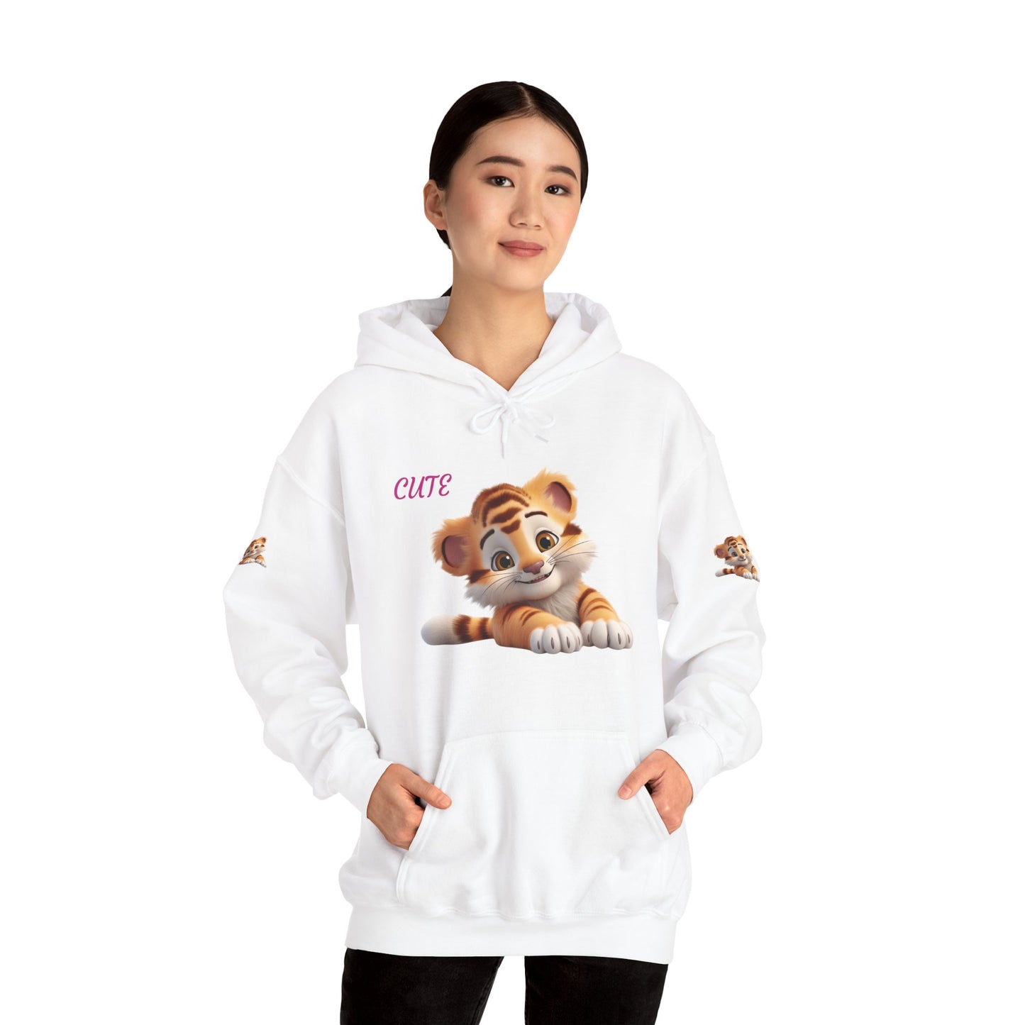 Princess Grace Cute Tiger Design Unisex Heavy Blend Hooded Sweatshirt