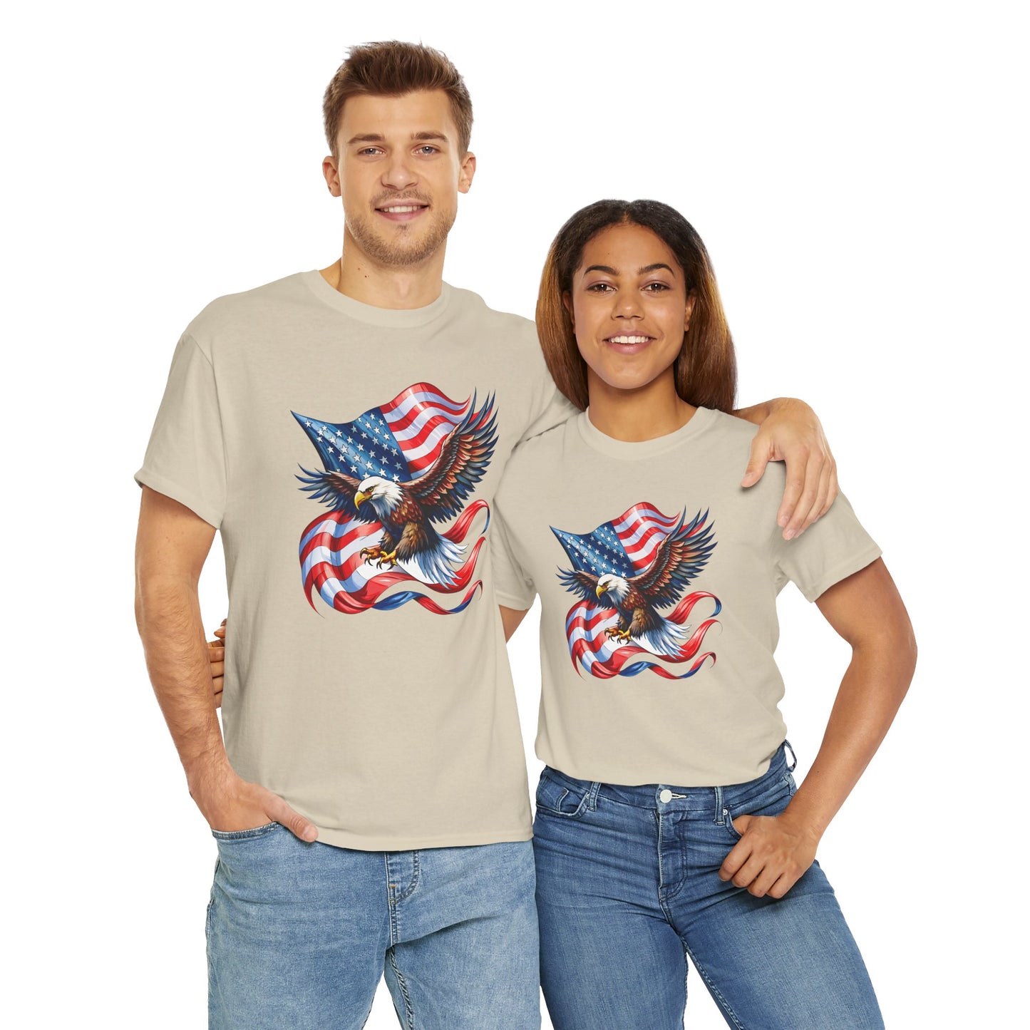 Princess Grace Patriotic Eagle Graphic Unisex Heavy Cotton Tee
