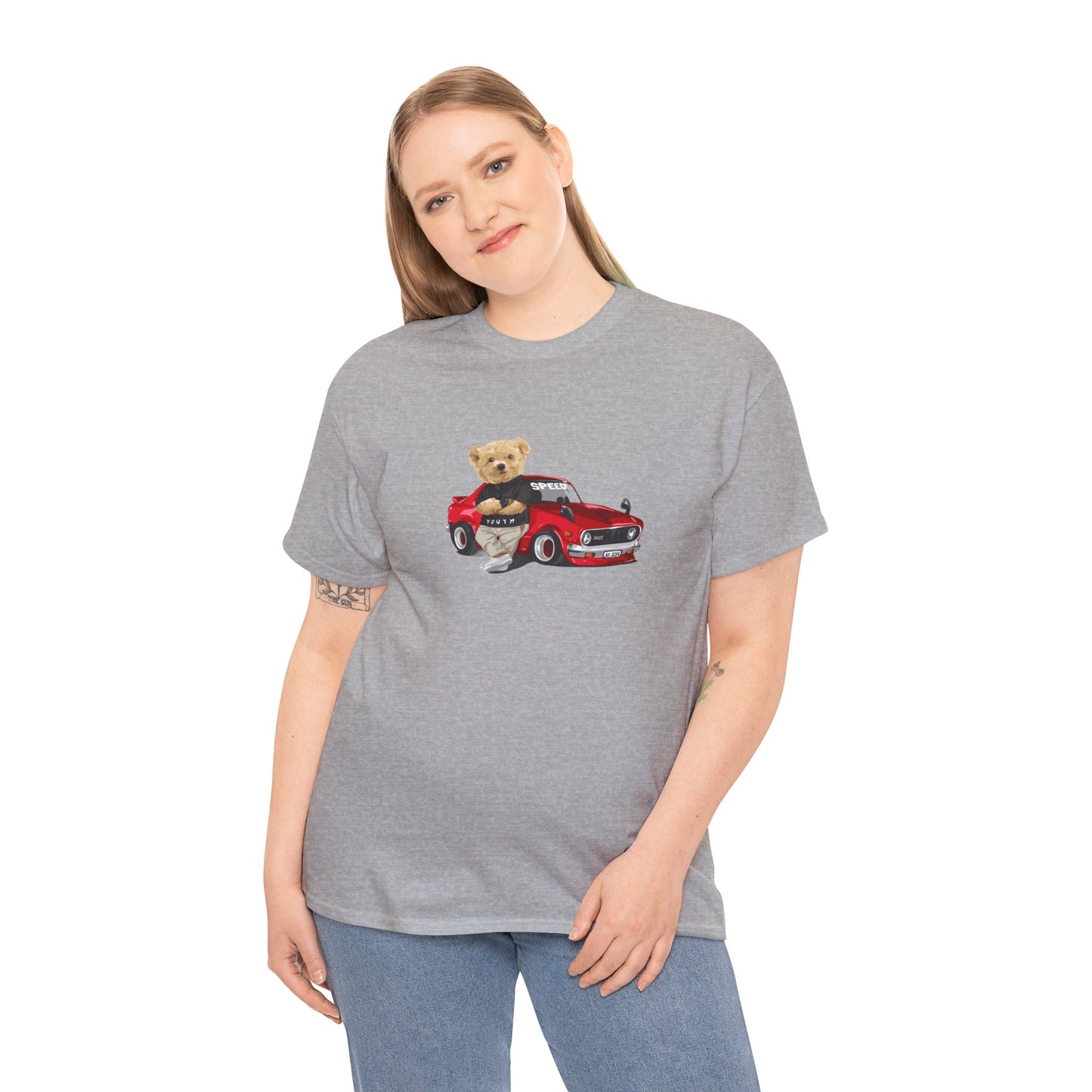 Princess Grace Cute Teddy Bear Unisex Heavy Cotton Tee Casual Wear for All Ages