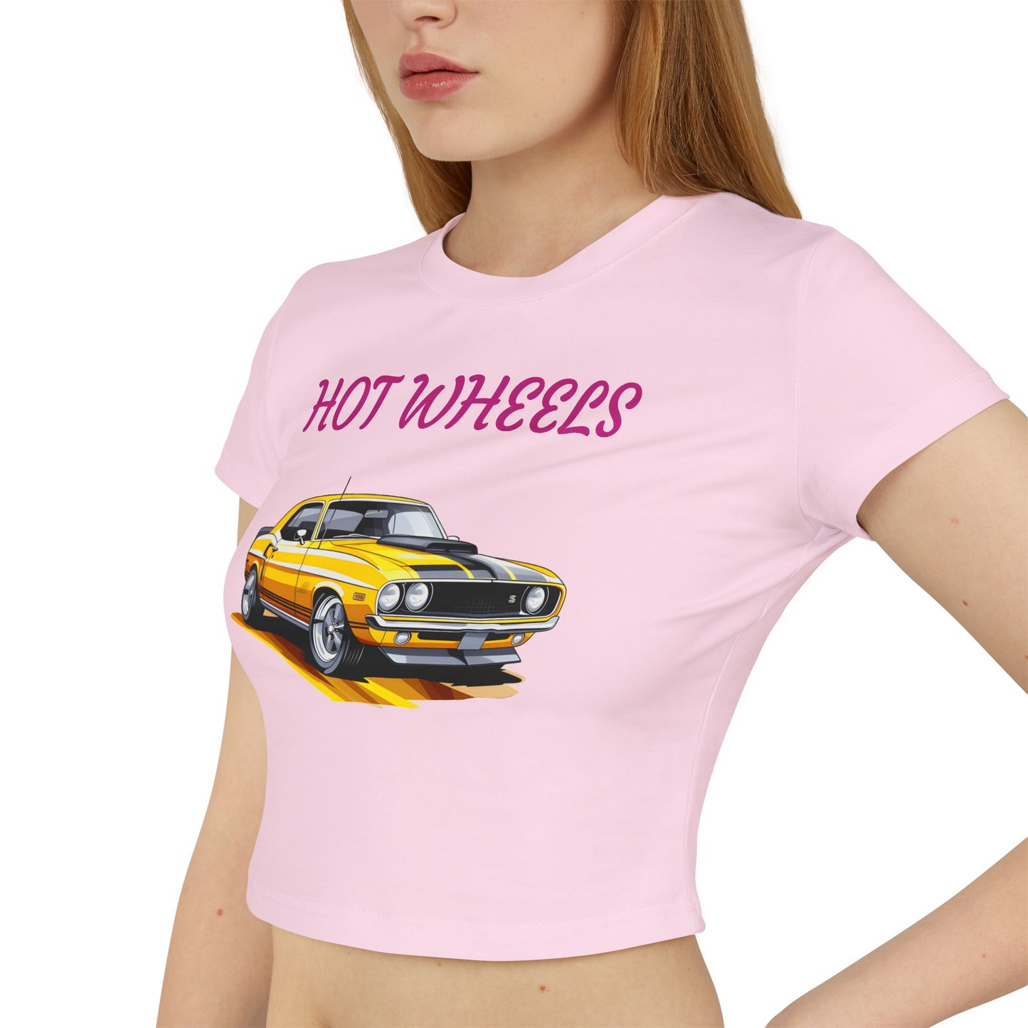 Princess Grace Hot Wheels Women's Baby Tee Retro Car Graphic T-Shirt