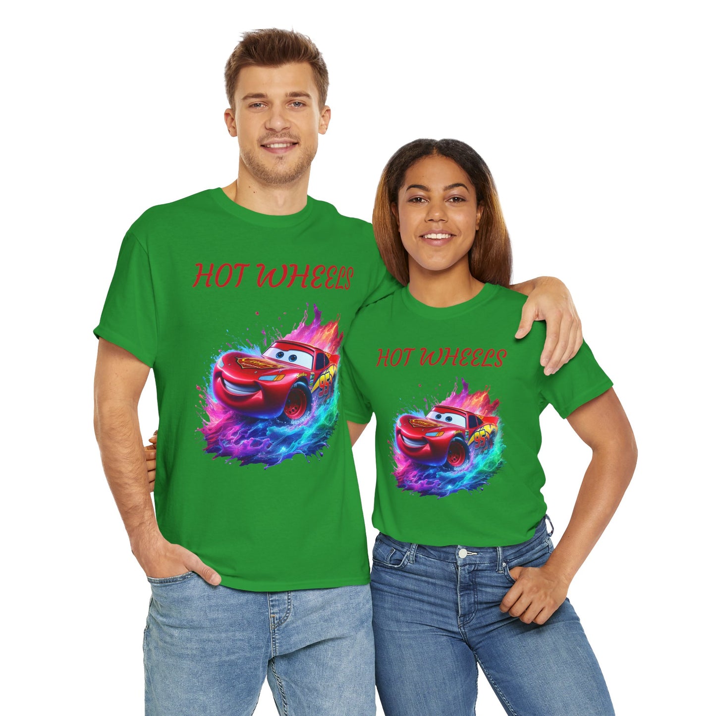 Princess Grace Hot Wheels Unisex Heavy Cotton Tee Vibrant Racing Graphic T-Shirt