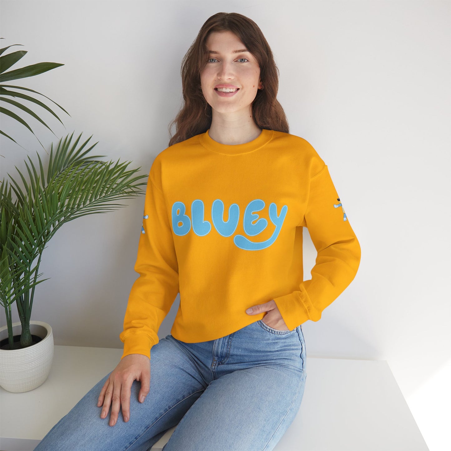 Princess Grace Bluey Unisex Crewneck Sweatshirt Cozy Cartoon Apparel for Kids and Adults