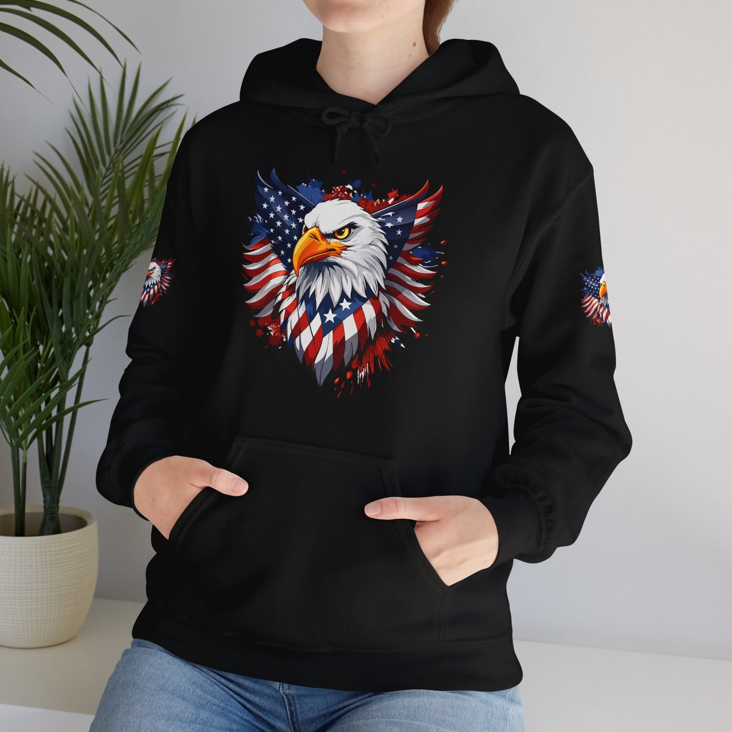 Princess Grace Patriotic Eagle Hoodie Unisex Heavy Blend Hooded Sweatshirt