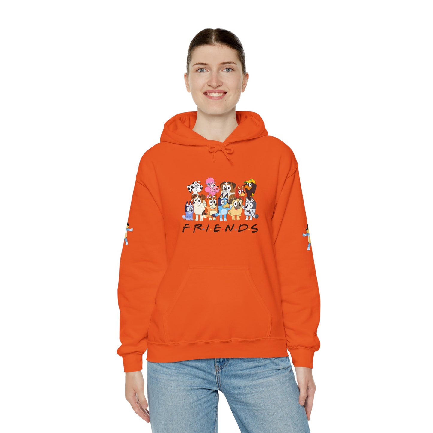 Princess Grace Bluey Unisex Heavy Blend Hooded Sweatshirt 'Friends' Cartoon Design
