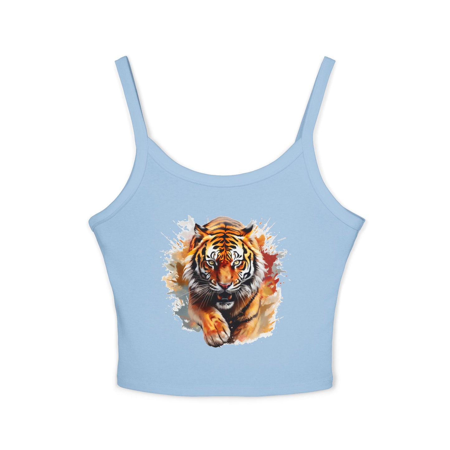 Princess Grace Fierce & Cute Women's Spaghetti Strap Tank Top Tiger Design