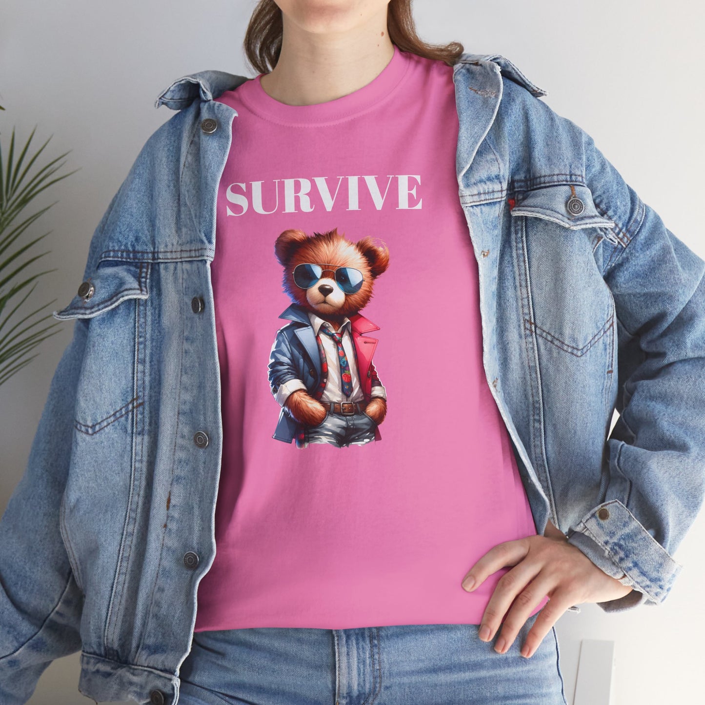 Princess Grace Survive Graphic Unisex Heavy Cotton Tee Cool Casual Wear for Animal Lovers