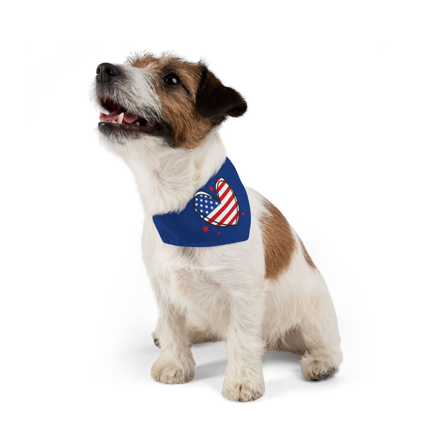Princess Grace Patriotic Pet Bandana Collar USA Heart Design for Dogs