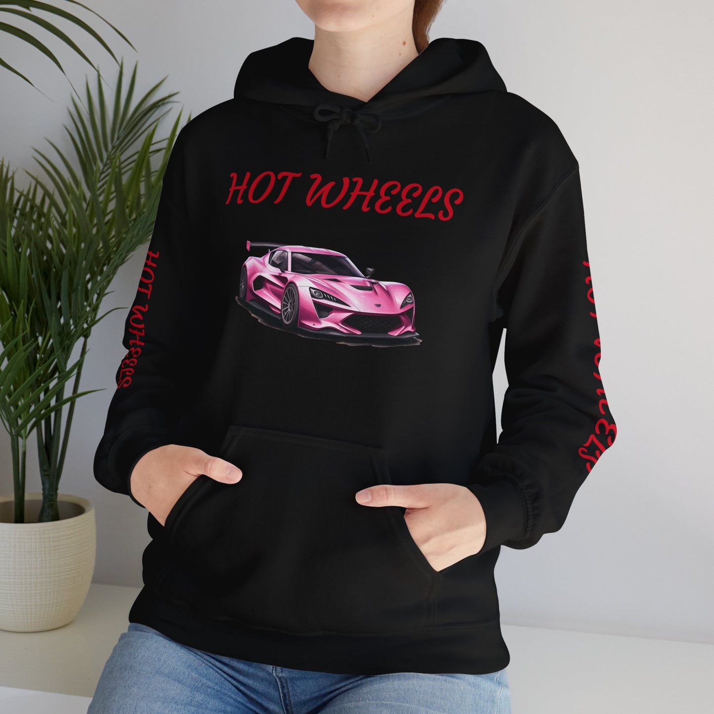 Princess Grace Hot Wheels Unisex Hoodie Stylish Pink Racing Car Design
