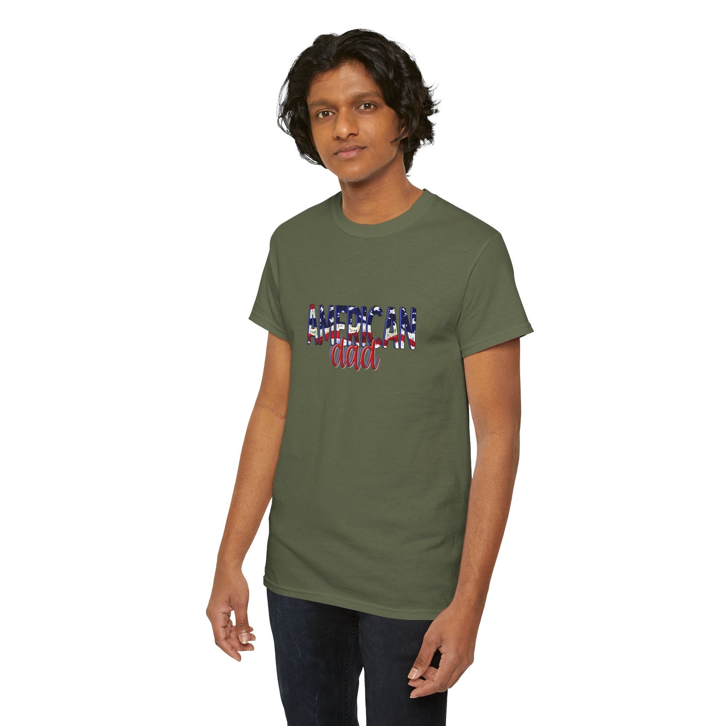Princess Grace Patriotic American Dad Tee Unisex Heavy Cotton T-Shirt