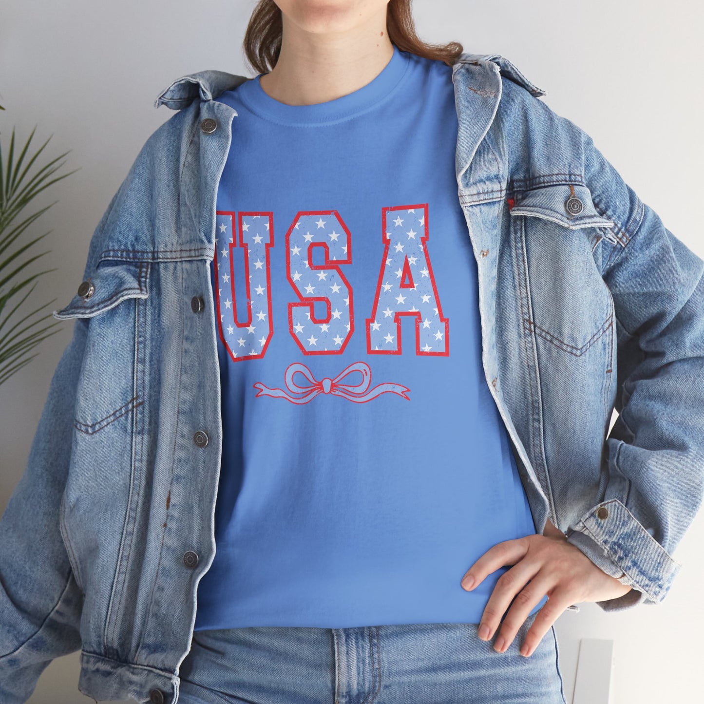 Princess Grace USA Patriotic Unisex Heavy Cotton Tee Perfect for Independence Day Celebrations