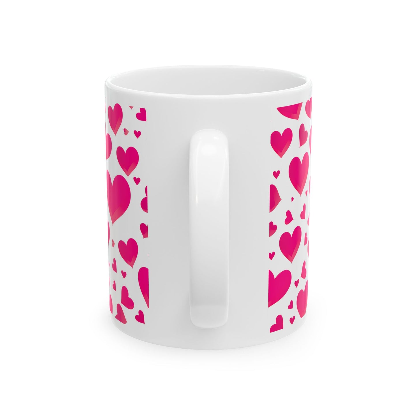 Princess Grace  Love Hearts Ceramic Mug  Perfect for Valentine's Day & Everyday Enjoyment