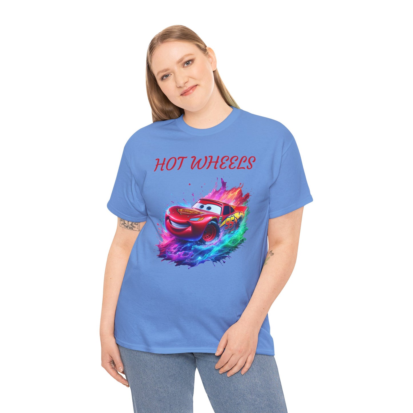 Princess Grace Hot Wheels Unisex Heavy Cotton Tee Vibrant Racing Graphic T-Shirt