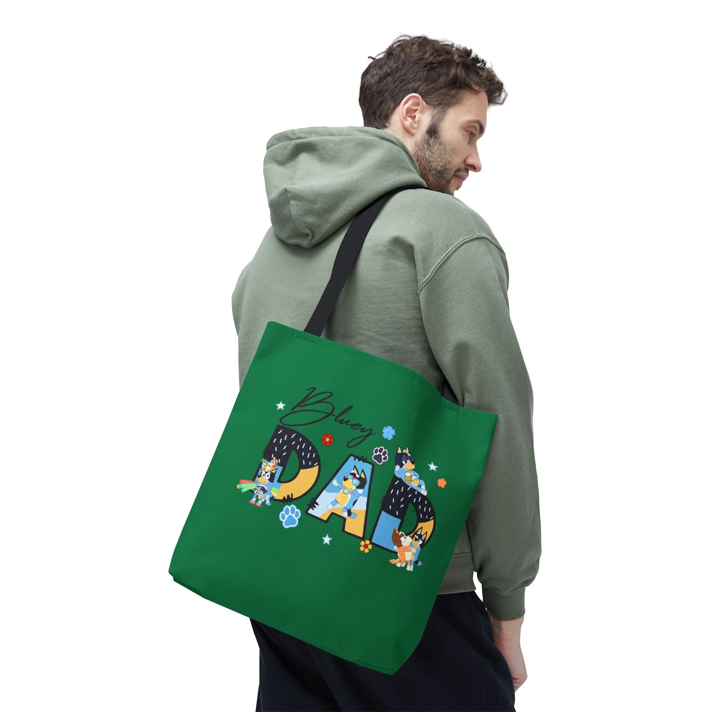 Princess Grace Bluey Dad Tote Bag Fun & Functional Gift for Dog Lovers