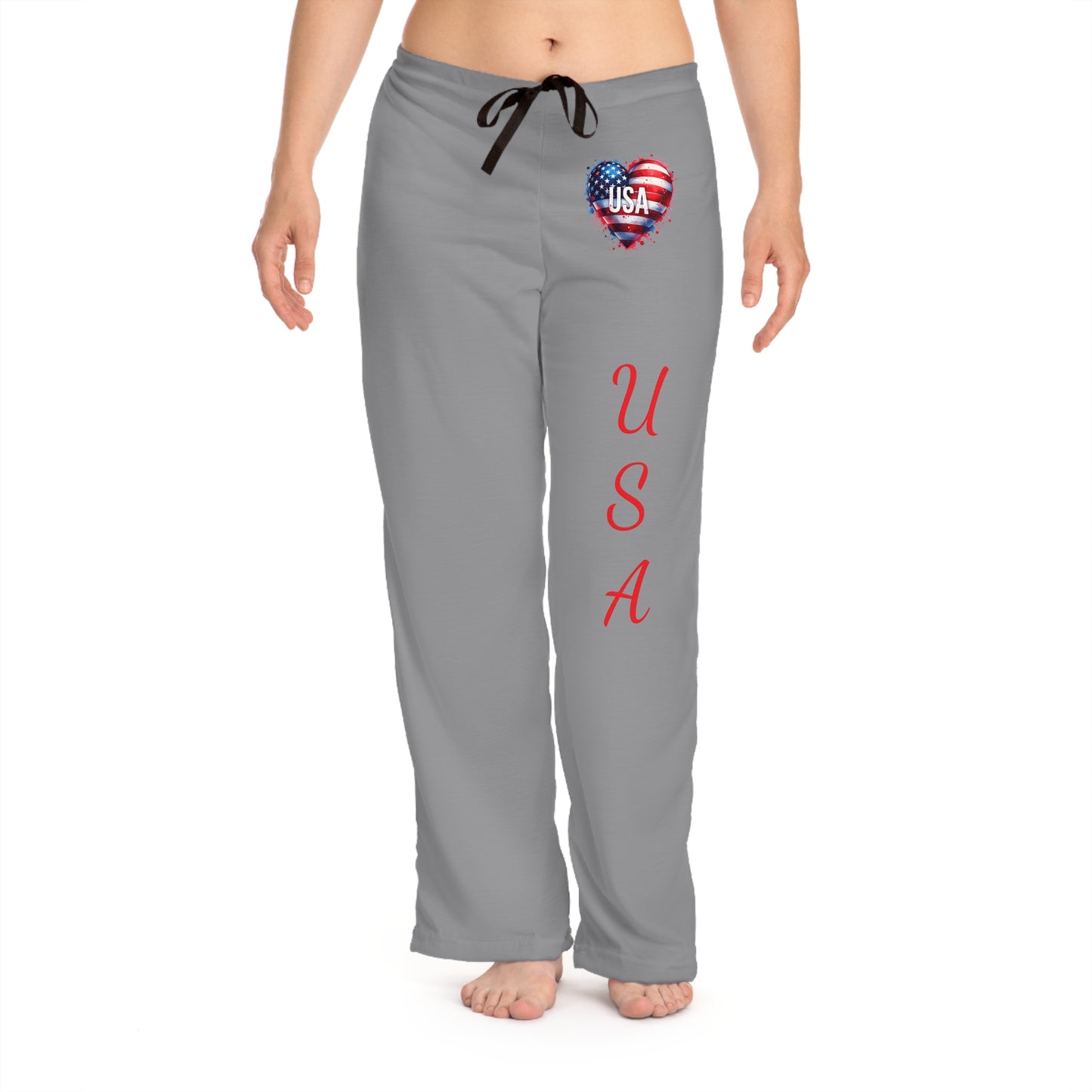 Princess Grace USA Heart Pajama Pants Cozy & Patriotic Sleepwear