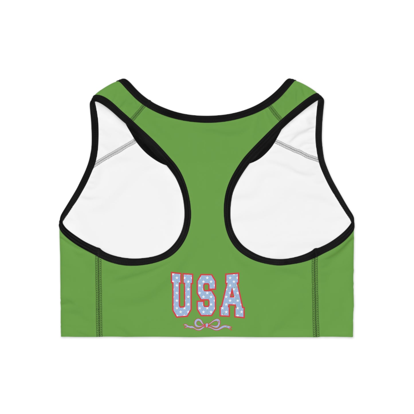 Princess Grace USA Themed Sports Bra Comfortable Activewear for Independence Day & Fitness Enthusiasts