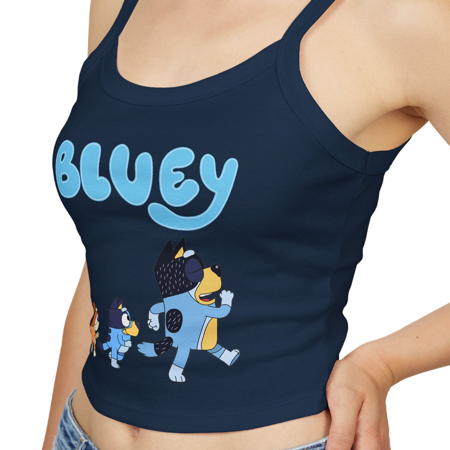 Princess Grace Bluey Themed Women's Spaghetti Strap Tank Top Playful & Fun