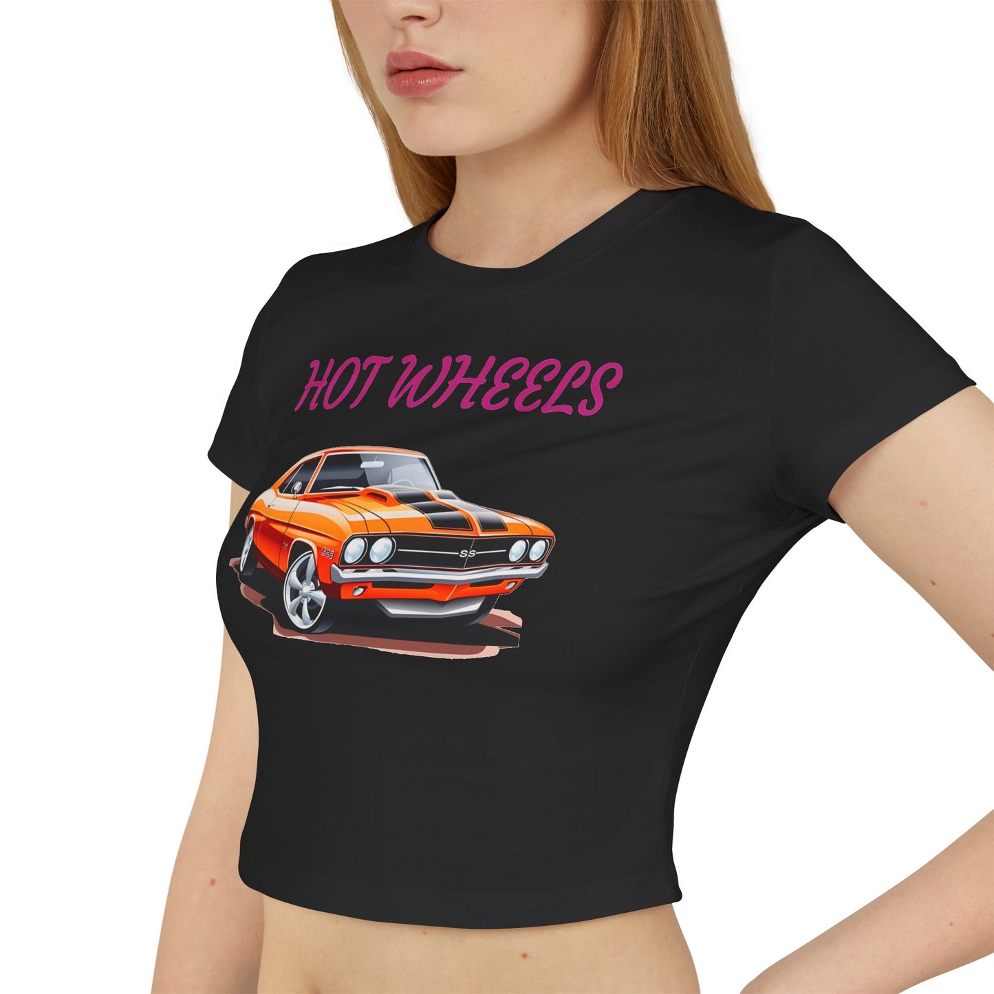 Princess Grace Vintage Hot Wheels Women's Baby Tee Retro Car Graphic Crop Top