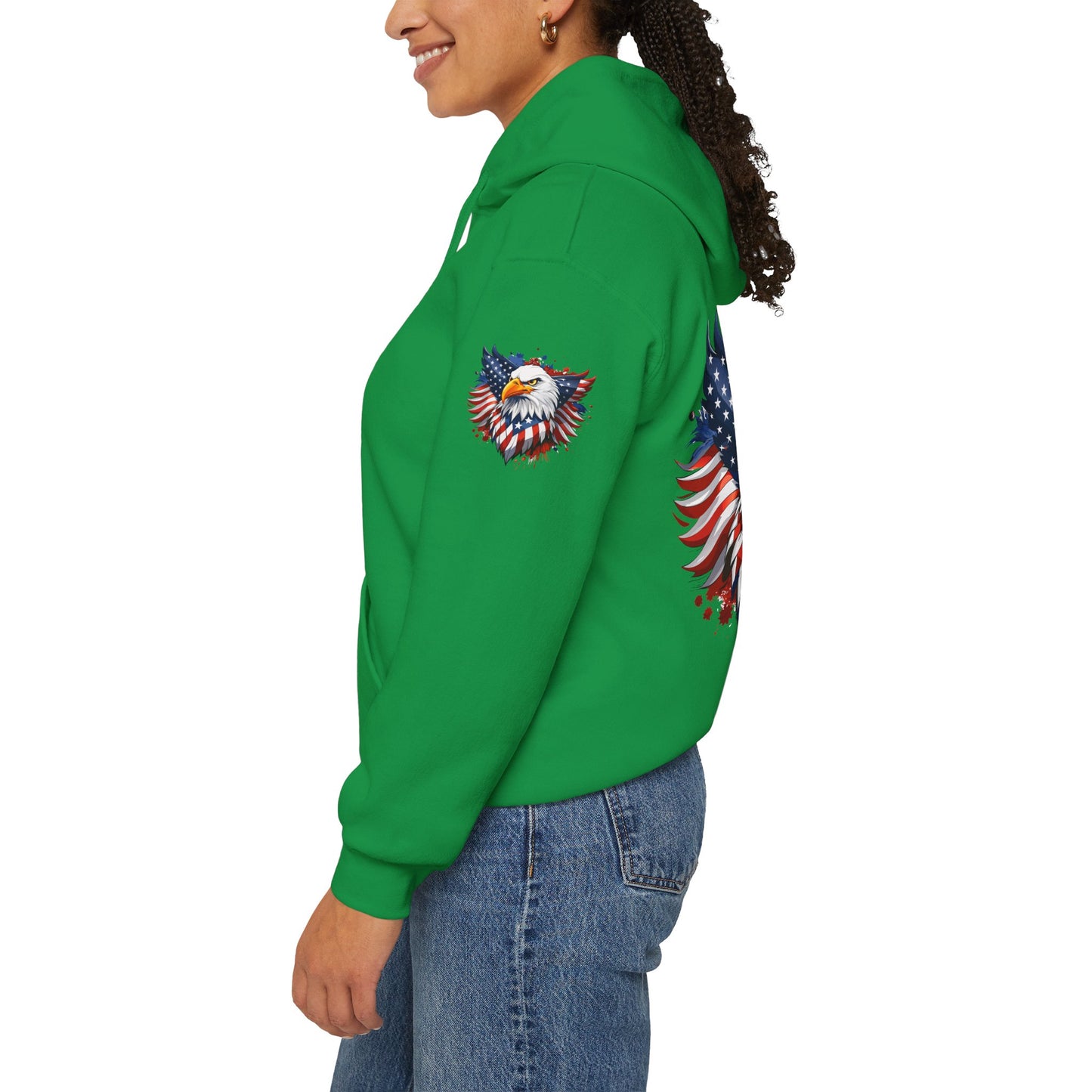 Princess Grace Patriotic Eagle Hoodie Unisex Heavy Blend Hooded Sweatshirt