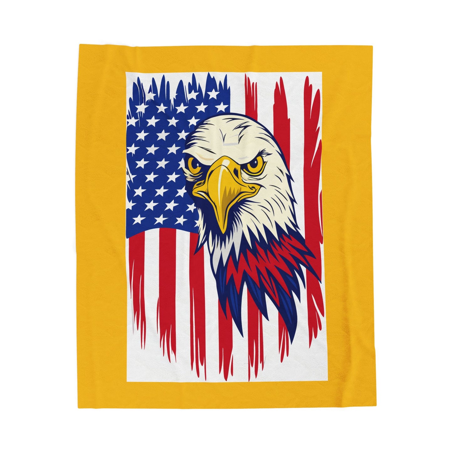 Princess Grace  Patriotic Eagle Velveteen Plush Blanket  Cozy USA Flag Throw for Independence Day and All-American Celebrations