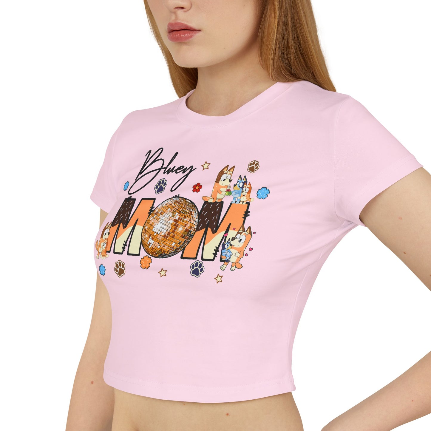 Princess Grace Cute Bluey Mom Baby Tee for Dog Lovers