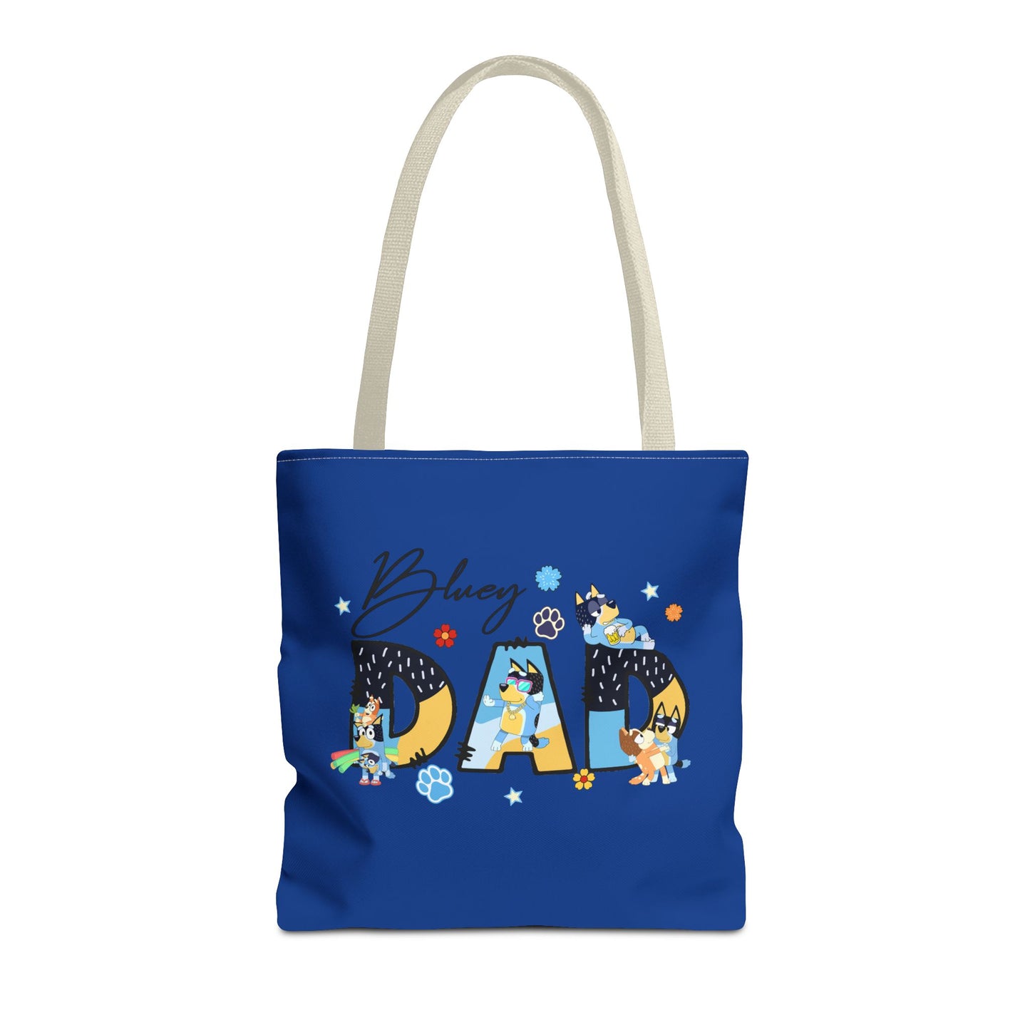 Princess Grace Bluey Dad Tote Bag Fun and Colorful Gift for Dog Lovers