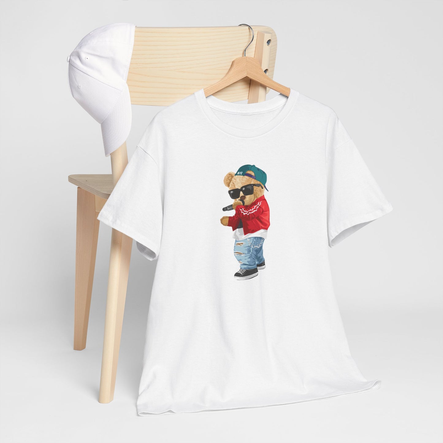 Princess Grace Cool Bear Graphic Unisex Heavy Cotton Tee Trendy Casual Wear