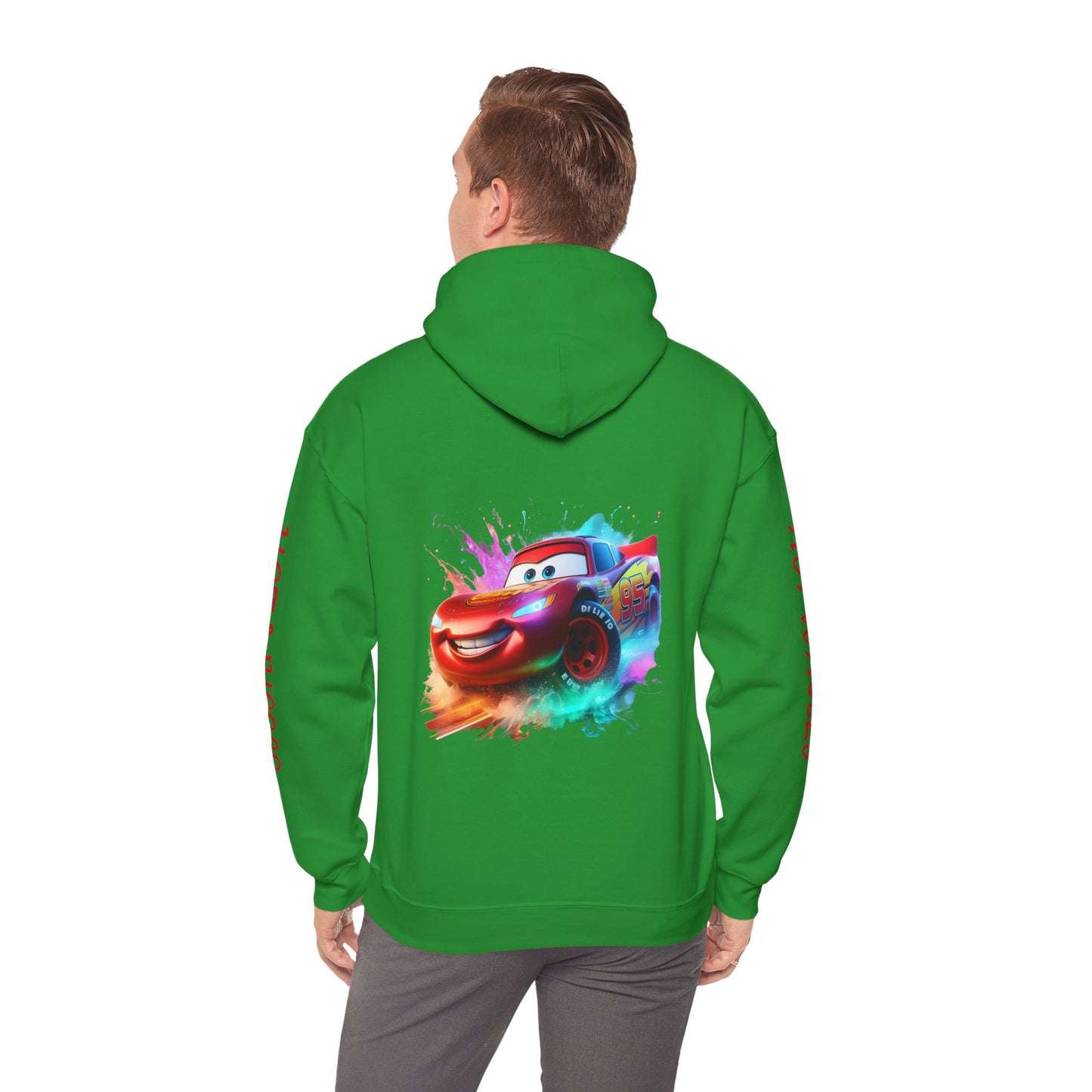 Princess Grace Hot Wheels Unisex Heavy Blend Hooded Sweatshirt Fun and Colorful Racing Design
