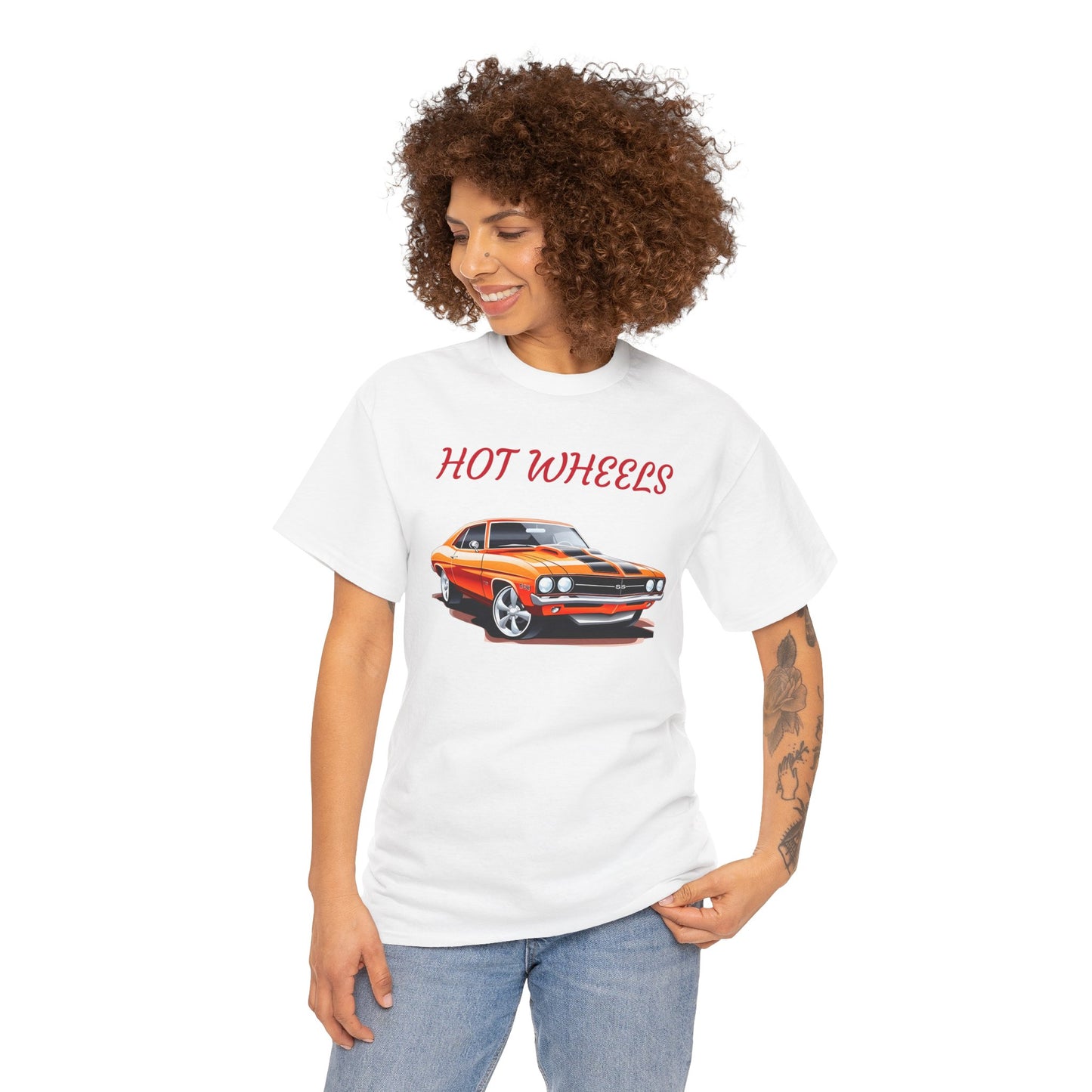 Princess Grace Retro Hot Wheels Unisex Heavy Cotton Tee Classic Car Graphic T-Shirt