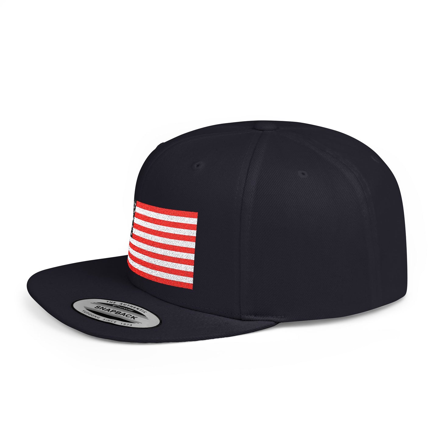 Princess Grace Patriotic Flat Bill Snapback Hat American Flag Design