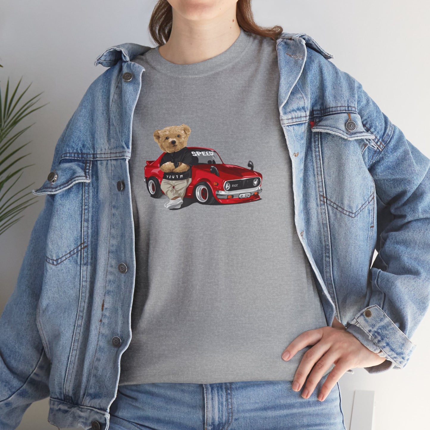 Princess Grace Cute Teddy Bear Unisex Heavy Cotton Tee Casual Wear for All Ages