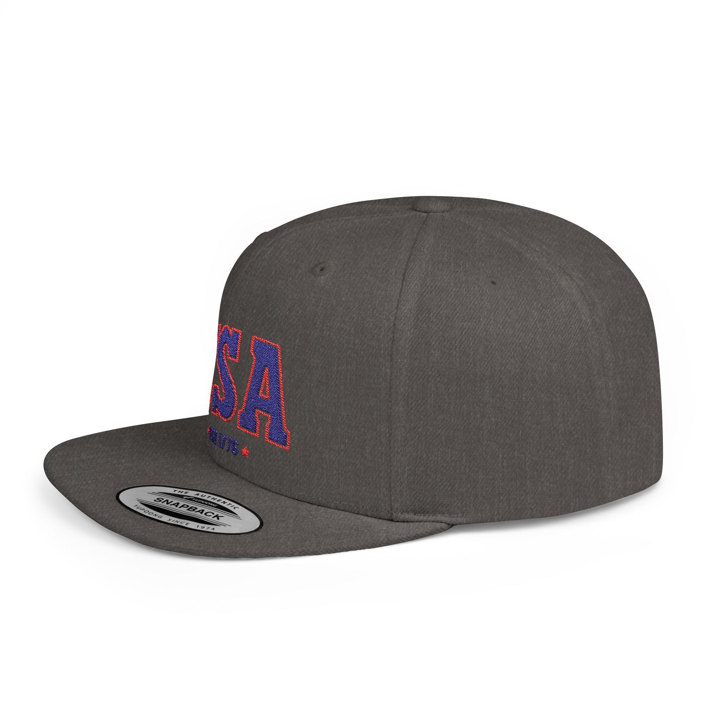 Princess Grace USA Flat Bill Snapback Hat Patriotic Style, Perfect for Holidays & Outdoor Events