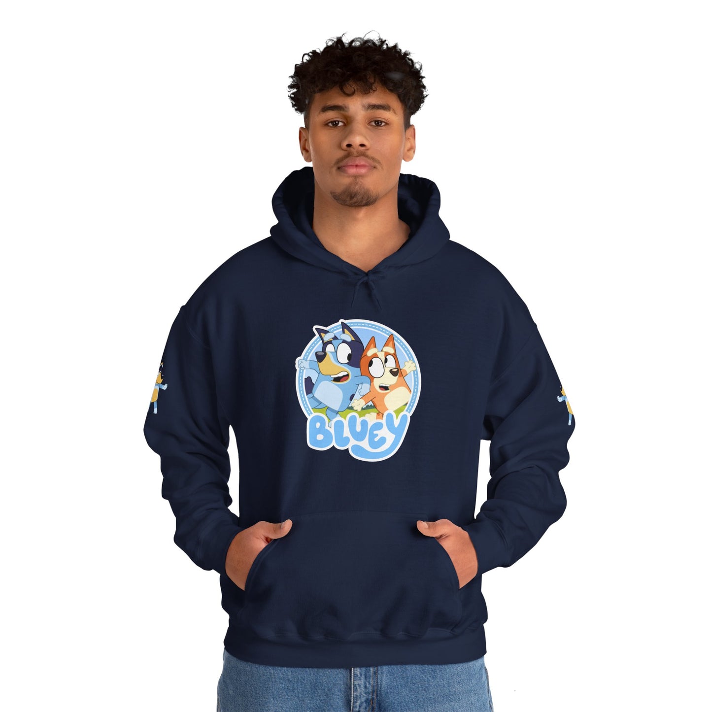 Princess Grace Bluey Unisex Heavy Blend Hoodie Cozy Cartoon Sweatshirt for Kids & Adults
