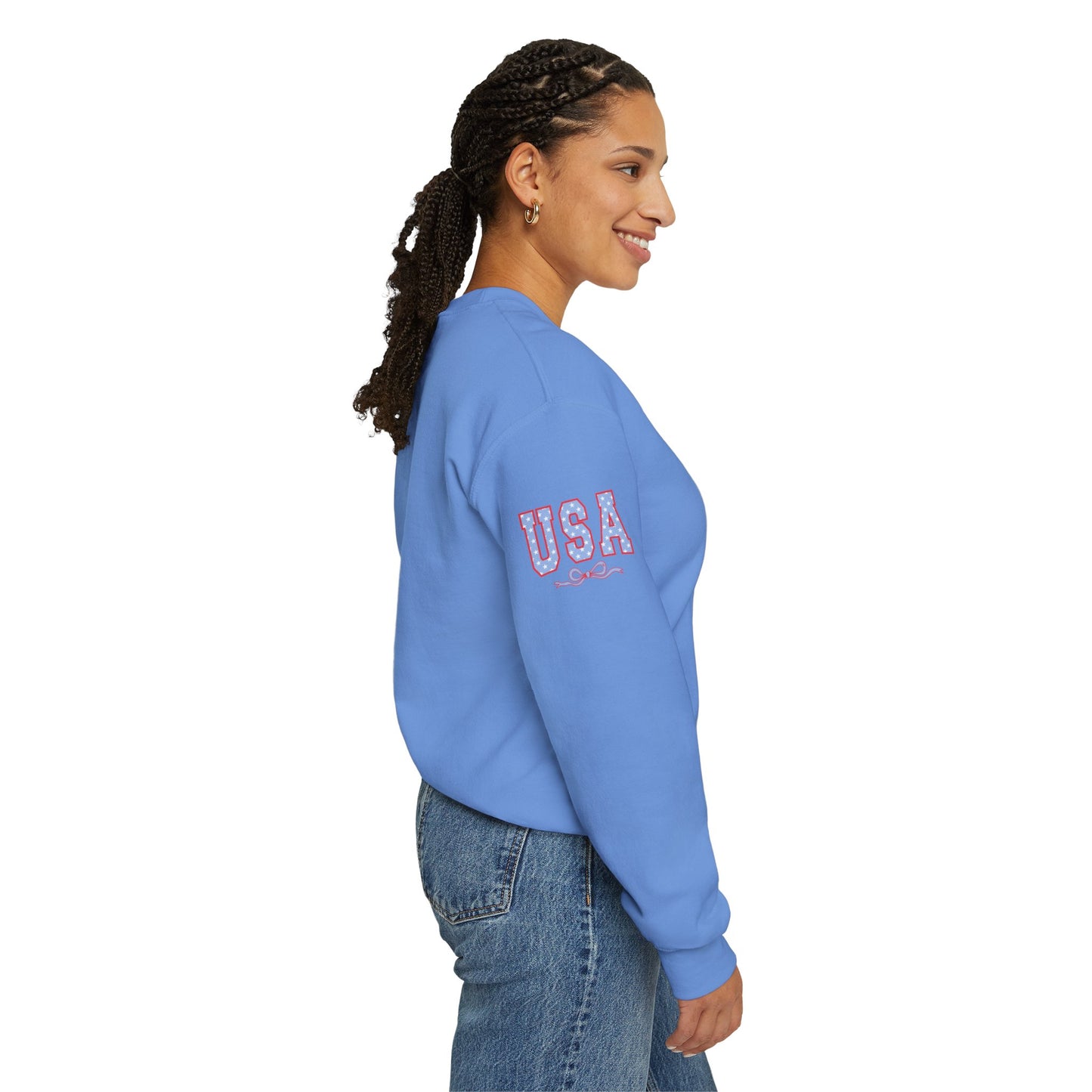 Princess Grace USA Patriotic Crewneck Sweatshirt for All Seasons