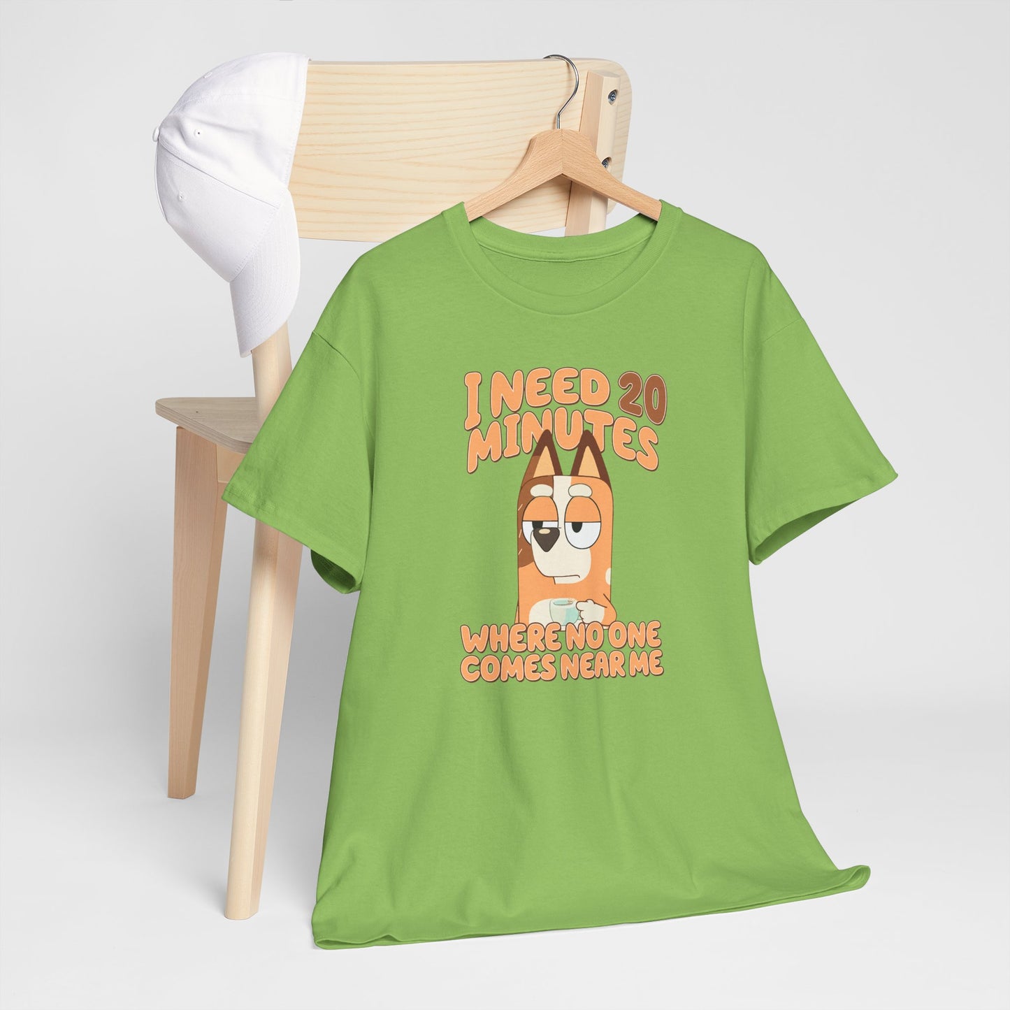 Princess Grace Bluey Funny Graphic Tee "I Need 20 Minutes"
