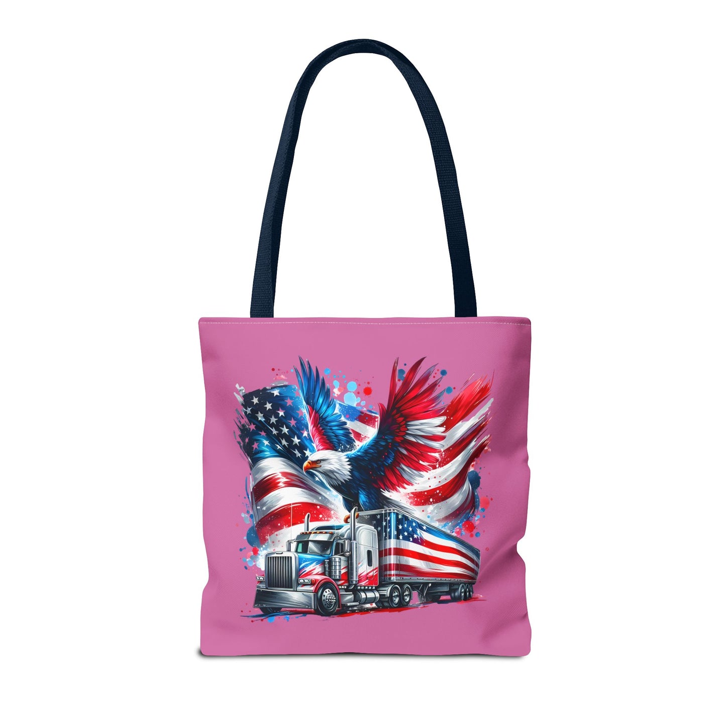 Princess Grace Patriotic Eagle Truck Tote Bag American Flag Design for Truck Enthusiasts