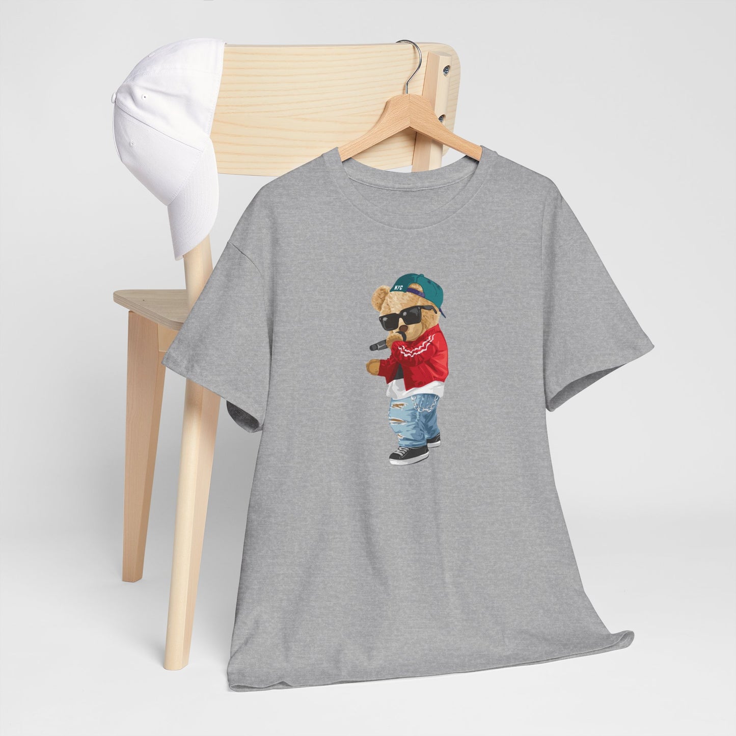 Princess Grace Cool Bear Graphic Unisex Heavy Cotton Tee Trendy Casual Wear