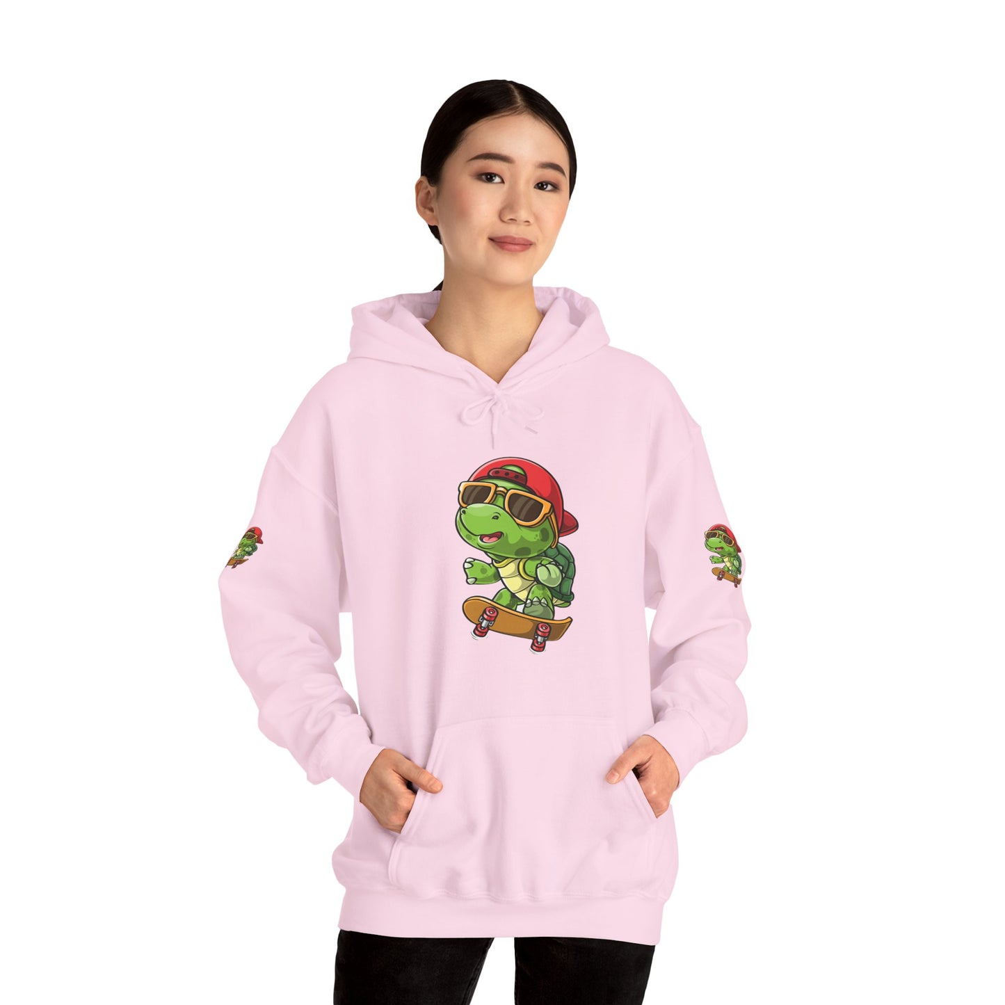 Princess Grace Cool Skateboarding Turtle Unisex Hoodie Fun and Stylish