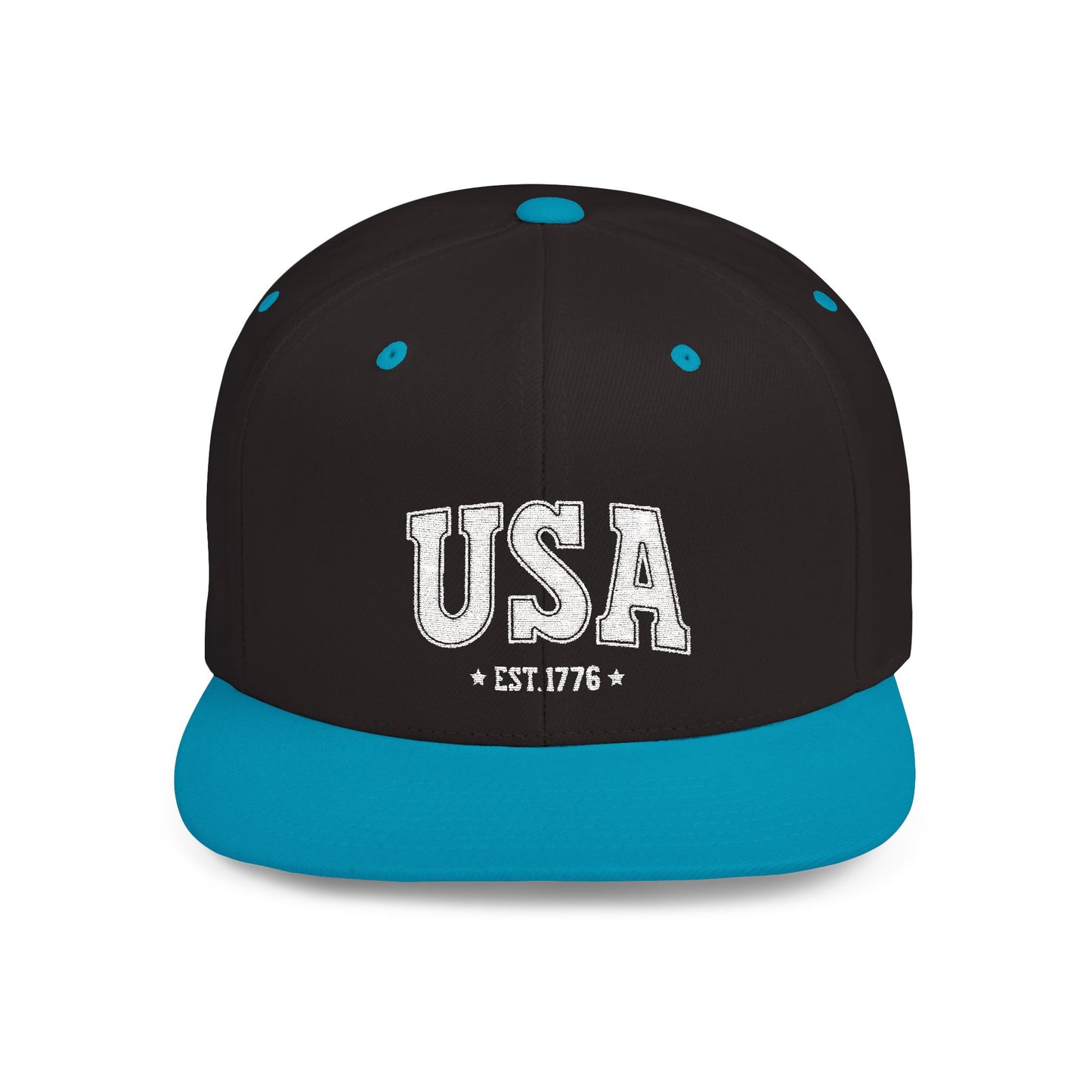 Princess Grace USA Flat Bill Snapback Cap - Est. 1776 | Casual Style for All Occasions