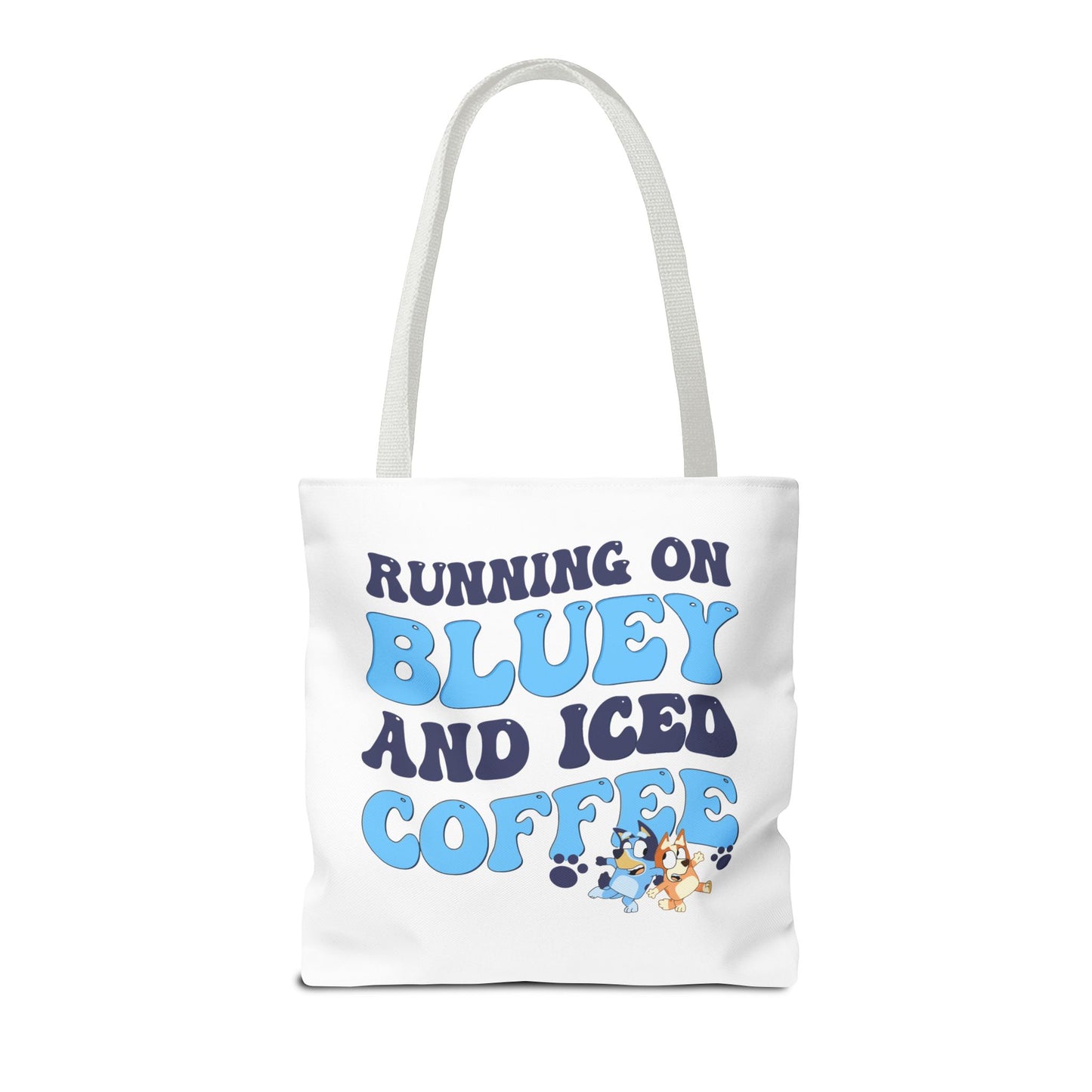 Princess Grace Running on Bluey and Iced Coffee Tote Bag