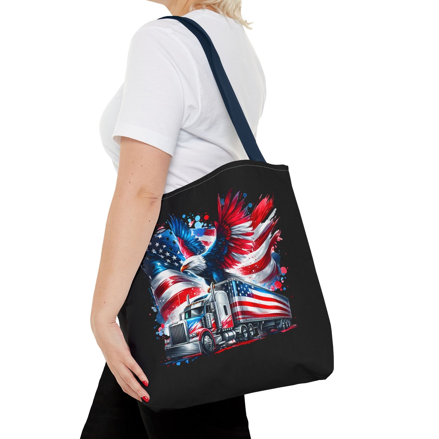 Princess Grace Patriotic Eagle Tote Bag Perfect for Truck Enthusiasts and July 4th Celebrations