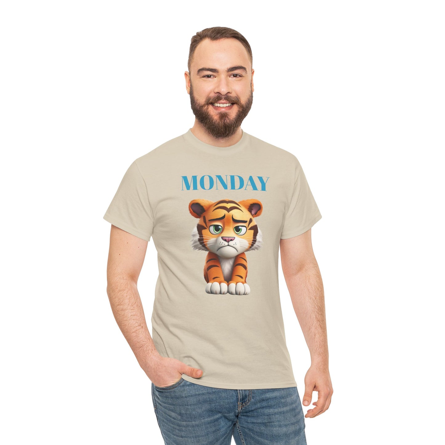 Princess Grace Funny Monday Tiger Unisex Heavy Cotton Tee