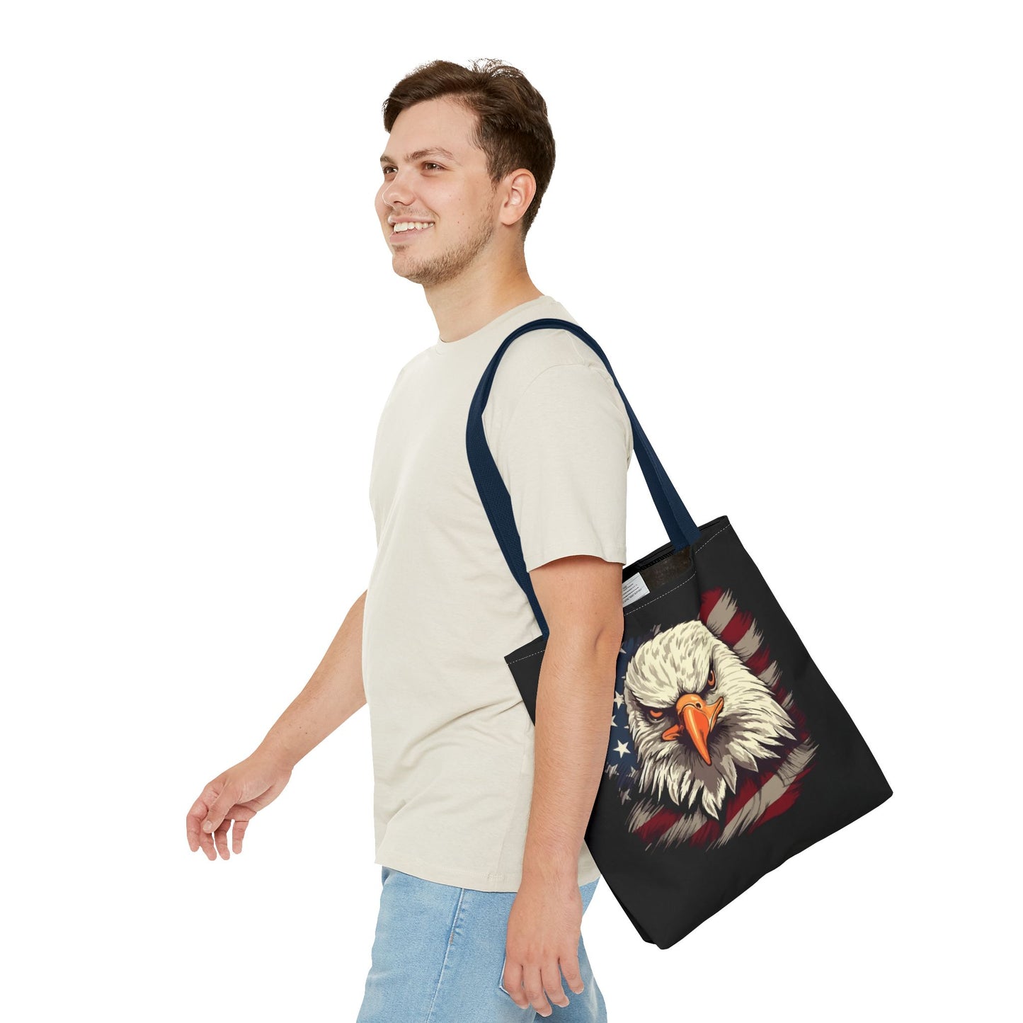 Princess Grace Patriotic Eagle Tote Bag American Flag Design