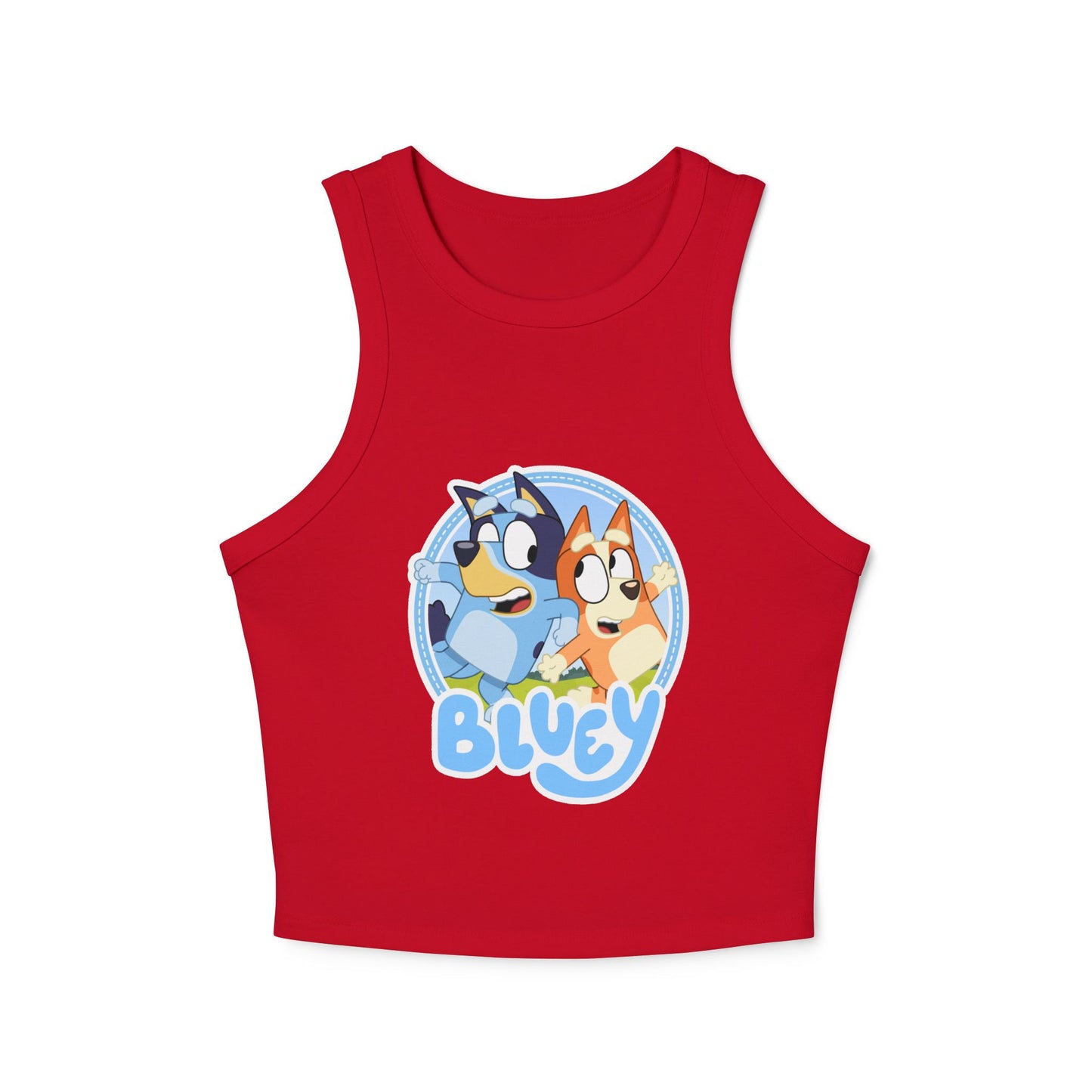 Princess Grace Bluey Graphic Women's Racer Tank Top Fun & Playful Summer Style