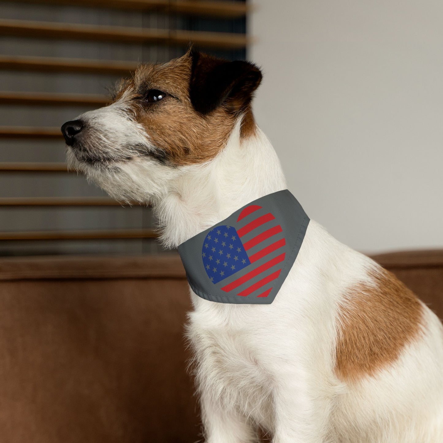 Princess Grace Patriotic Dog Bandana Collar Heart USA Design