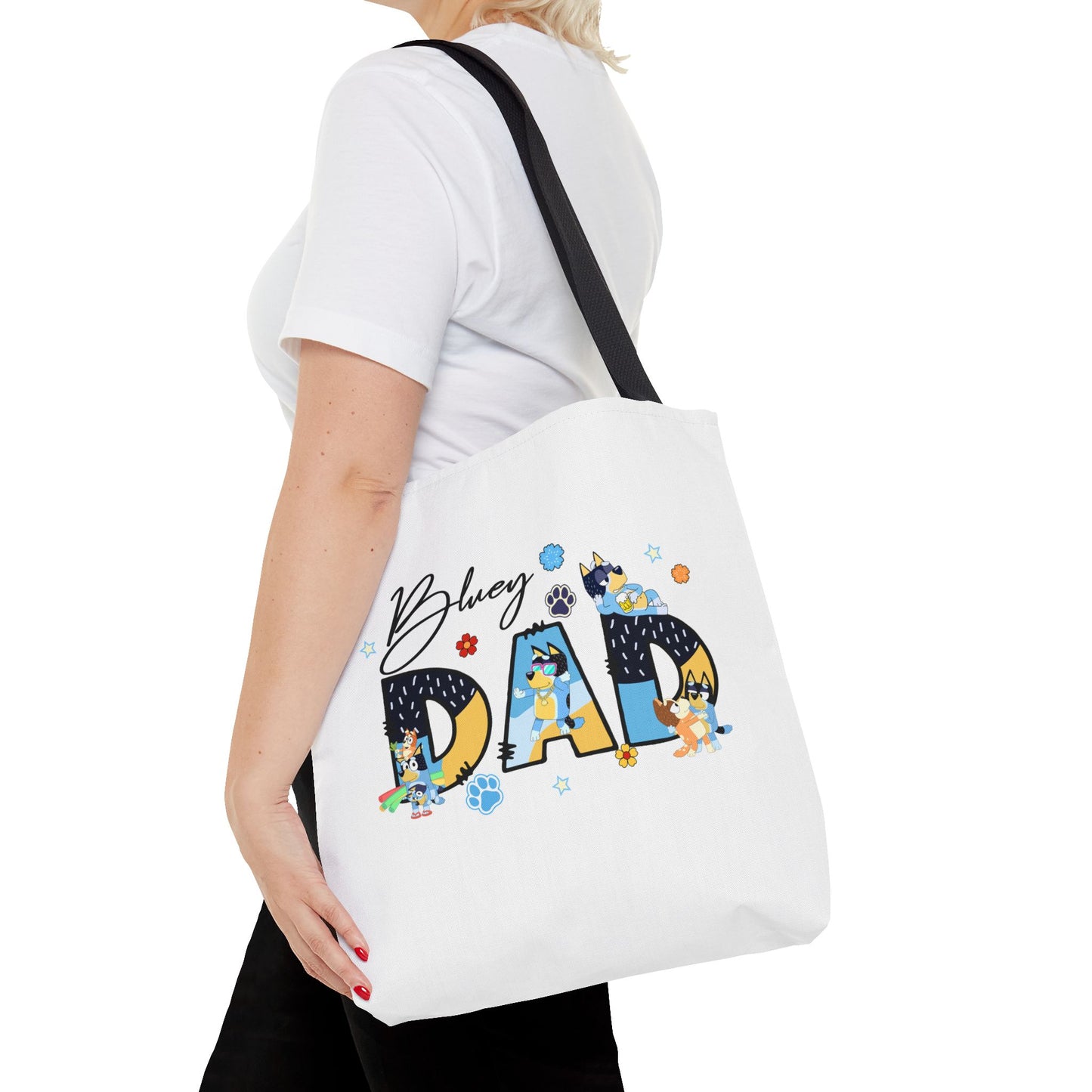 Princess Grace Bluey Dad Tote Bag Fun & Playful Accessory for Dog Lovers