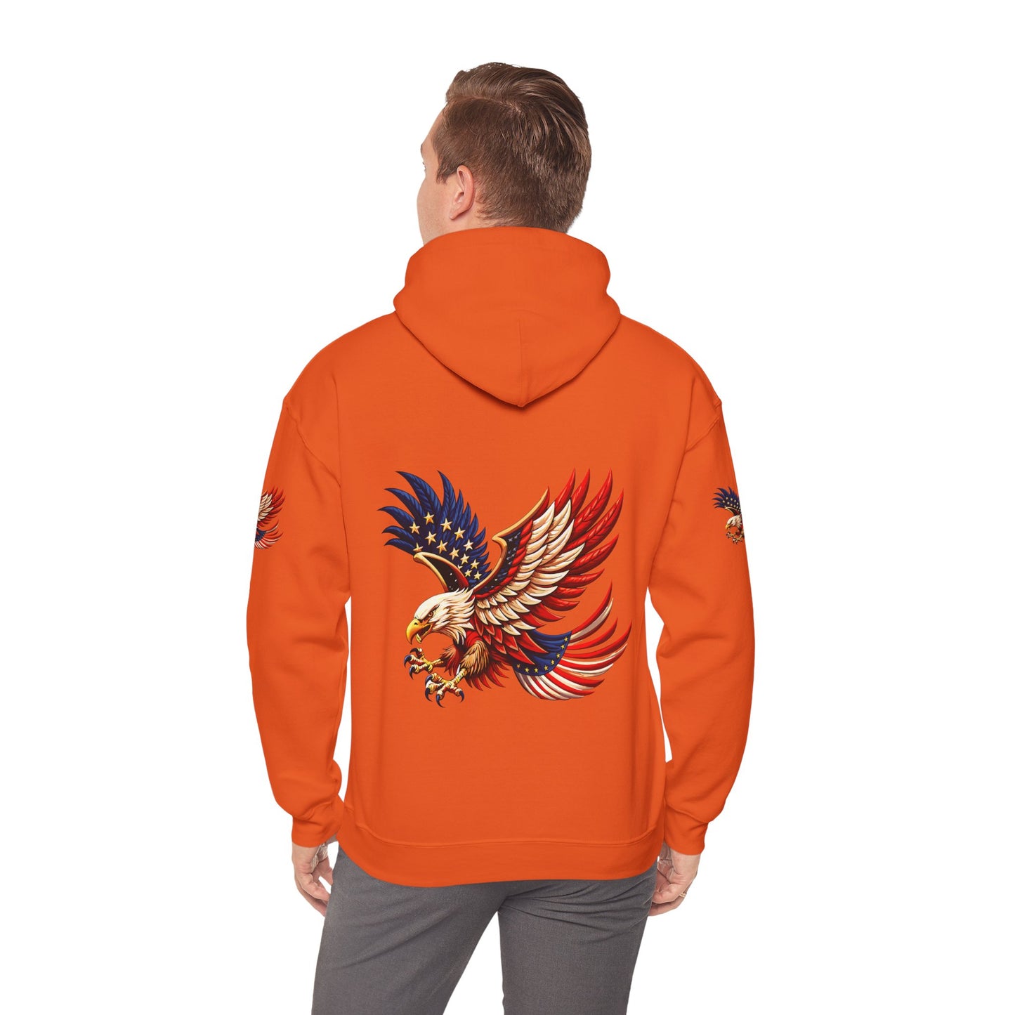 Princess grace Patriotic Eagle Hooded Sweatshirt Unisex Heavy Blend