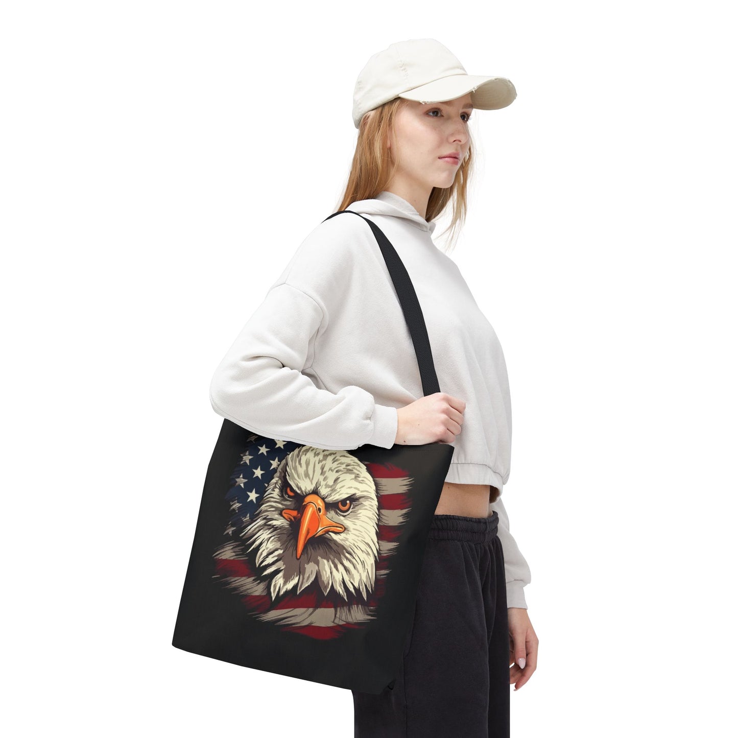 Princess Grace Patriotic Eagle Tote Bag American Flag Design