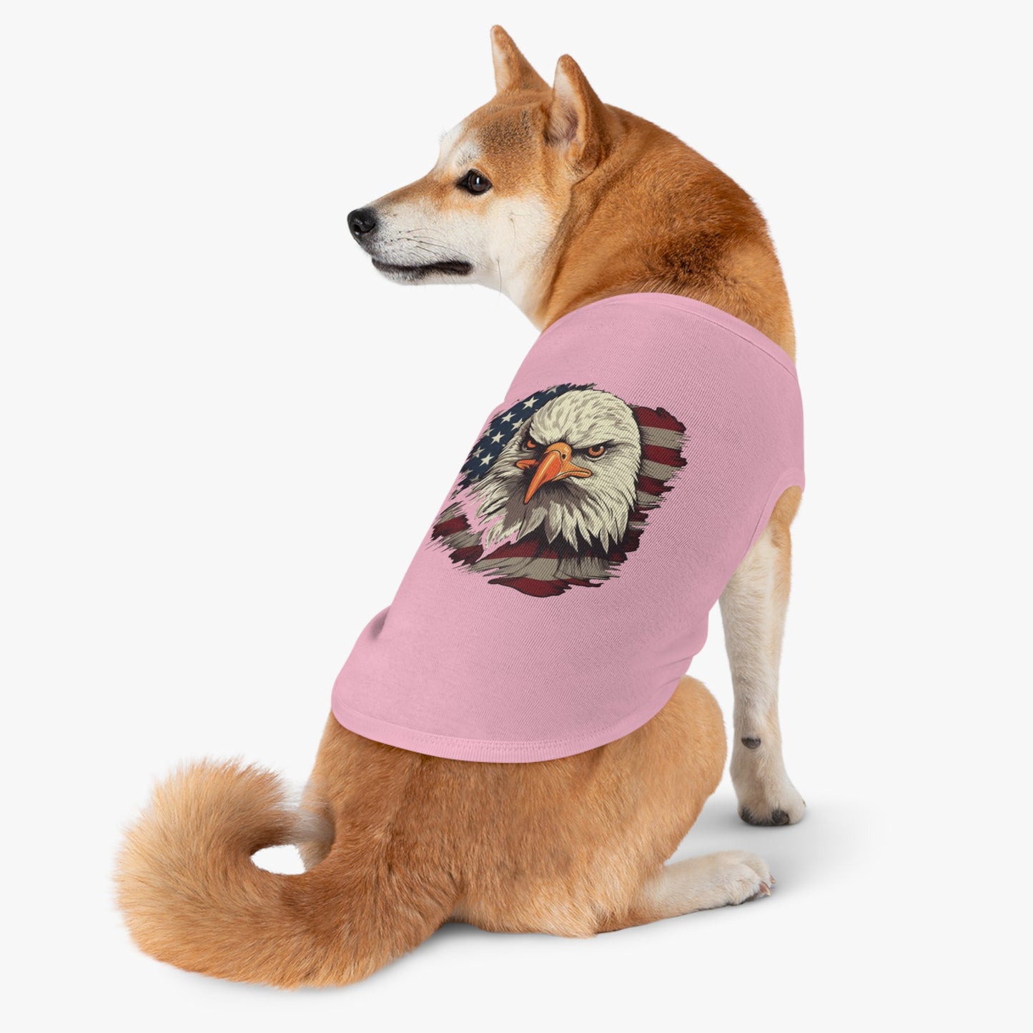 Princess Grace Patriotic Eagle Pet Tank Top USA Flag Design