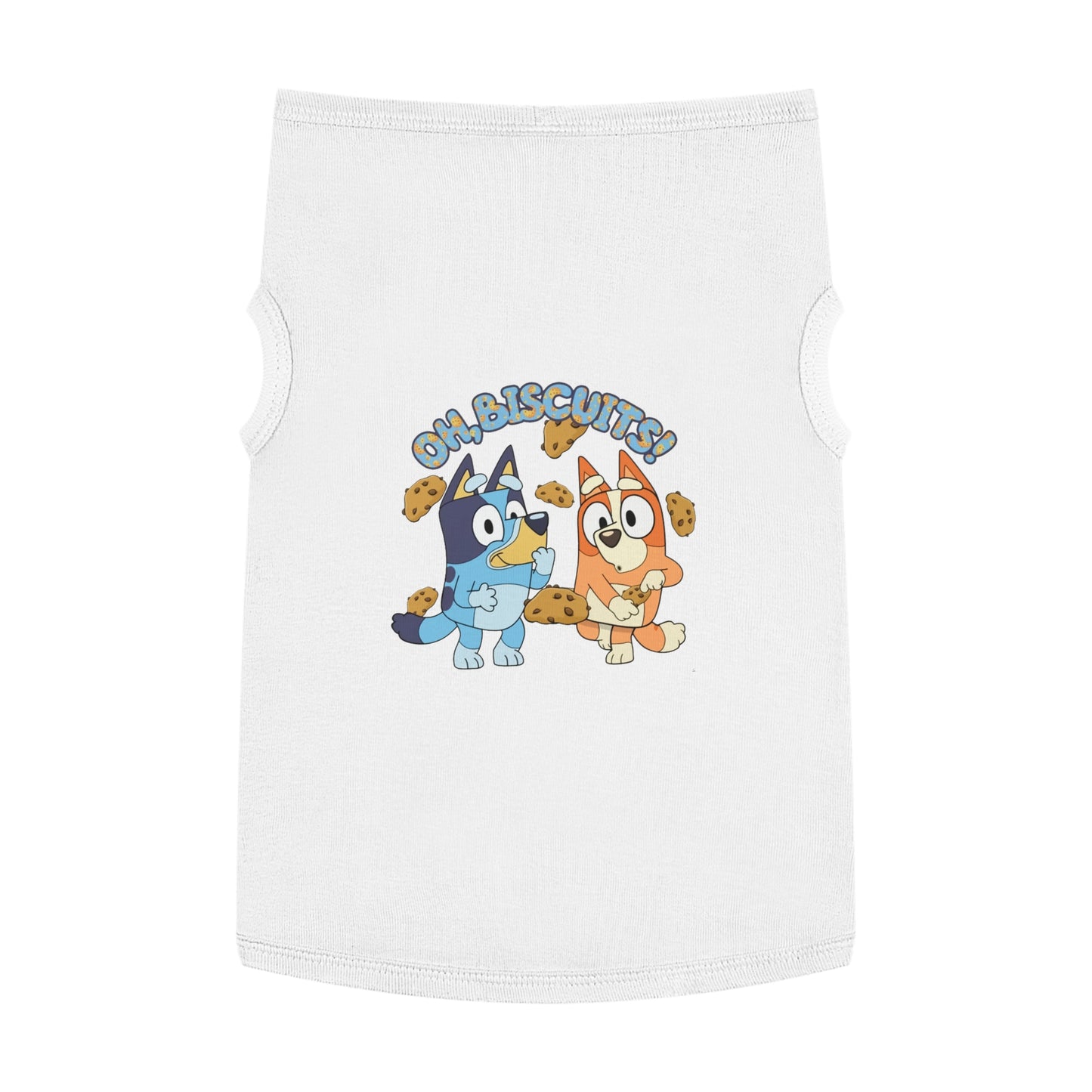 Princess Grace BLUEY Funny Pet Tank Top with 'Oh, Biscuits!' Design Perfect for Dog Lovers