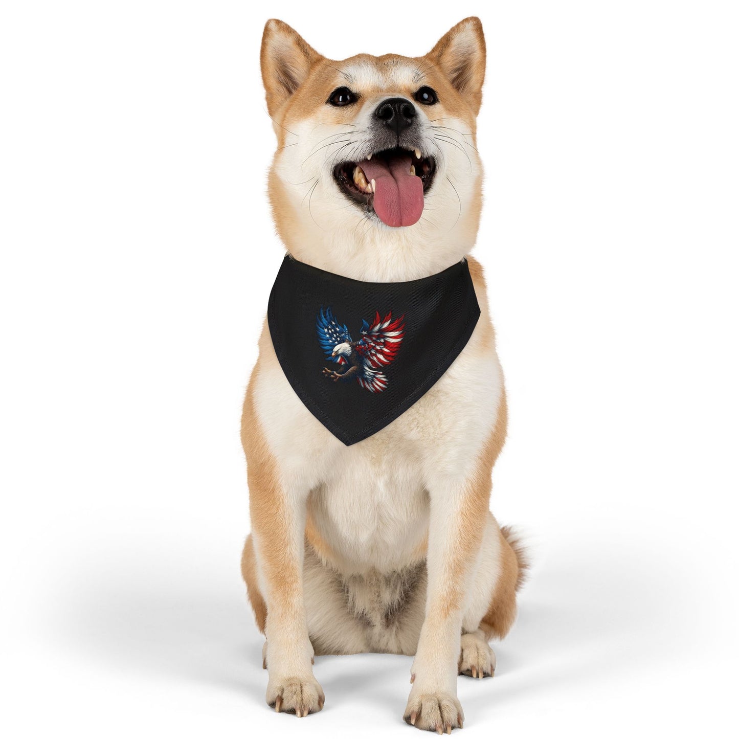 Princess Grace Patriotic Eagle Pet Bandana Collar USA Flag Design for Dogs